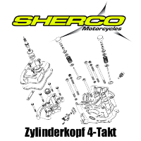 SHERCO 250 300 450 SEF Enduro Zylinderkopf Ersatzteile