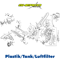 Ersatzteile für Plastik Tank Luftfilter SHERCO 125 250 300 ST Trial